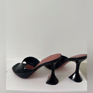 Amina Muaddi Black Lupita sandals size 37.5